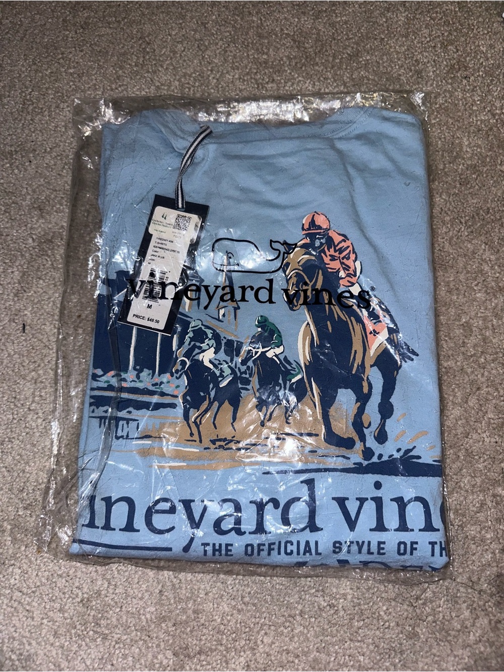 Vineyard Vines Light Blue Kentucky Derby Long Sleeve *Unisex*
